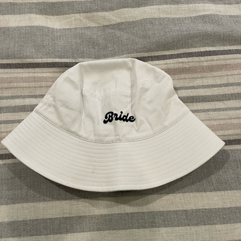 White Bride Bucket Hat